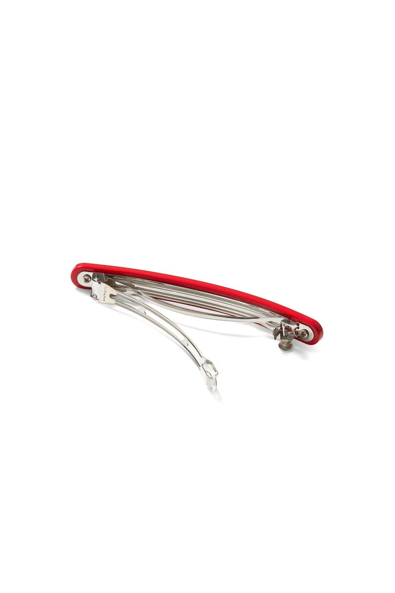 Slim Paris Barrette, Alternate, color, Ruby