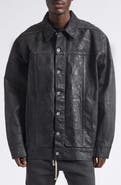 Rick Owens DRKSHDW Jumbo Worker Coated Denim Jacket