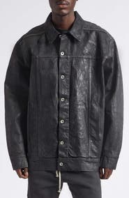 Rick Owens DRKSHDW Jumbo Worker Coated Denim Jacket