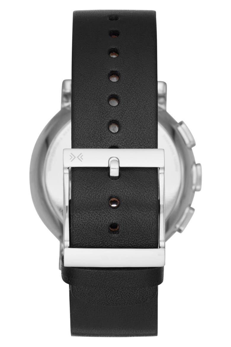 Hagen Connected Hybrid Smart Watch, 42mm, Alternate, color, BLACK/ SILVER