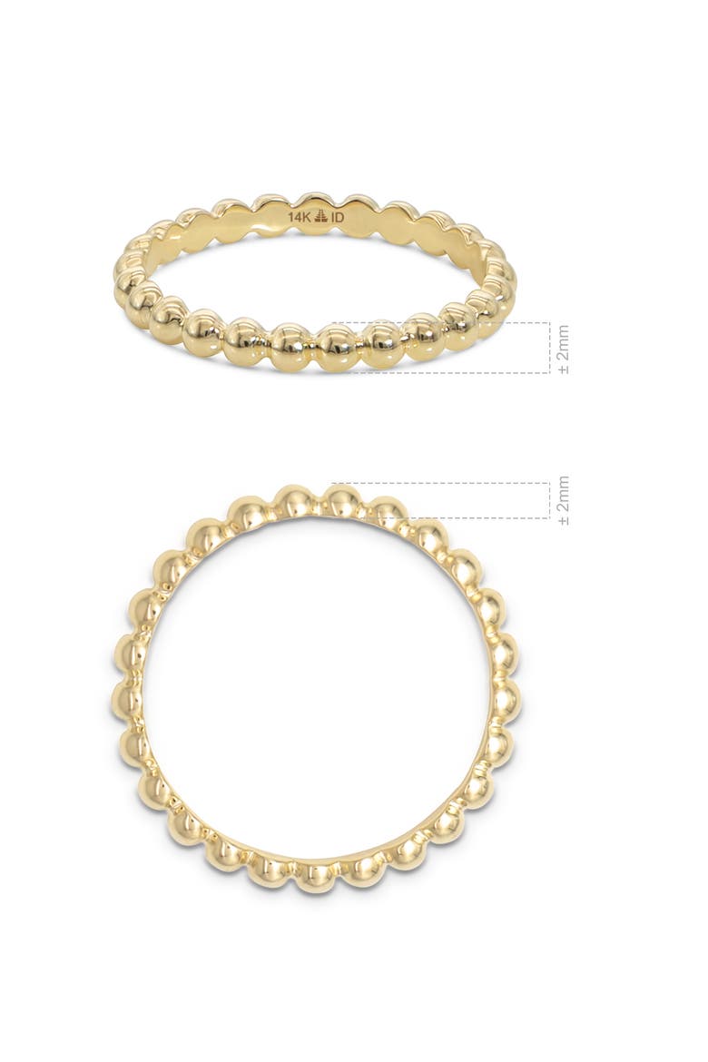 Bead Ring in 14K Gold, Alternate, color, Yellow Gold