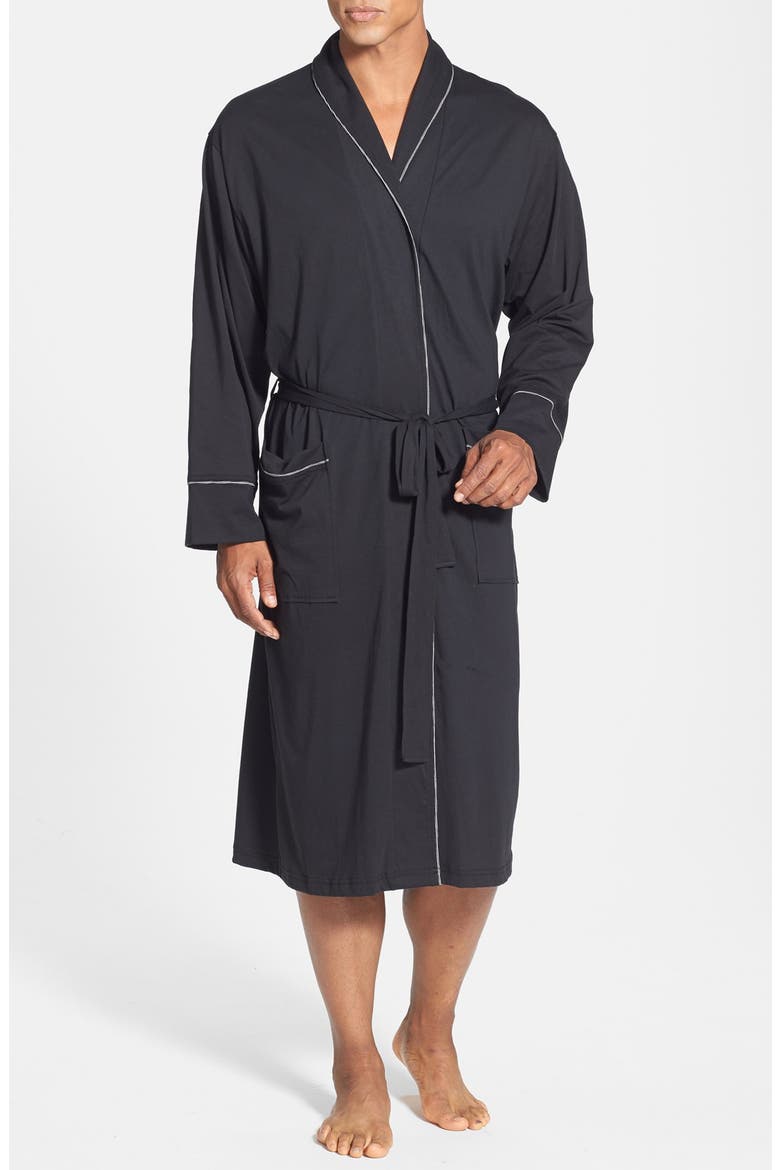 Peruvian Pima Cotton Robe, Main, color, BLACK