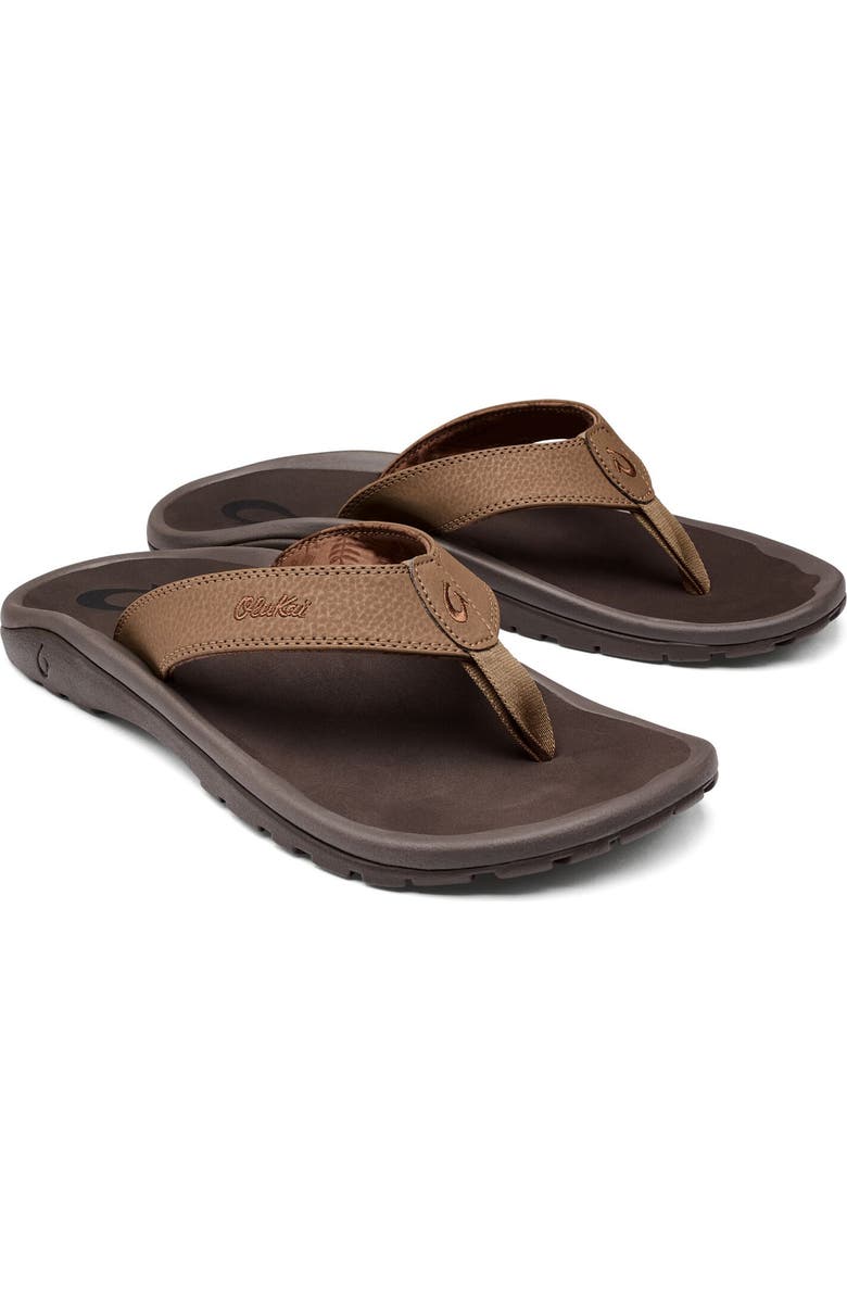 OluKai Ohana Flip Flop, Main, color, Tan / Dk Java