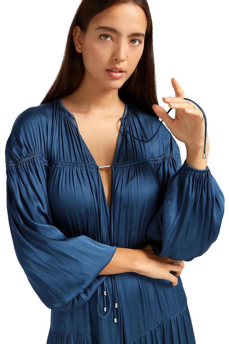 Window Seat Tiered Maxi Dress, Alternate, color, Blue