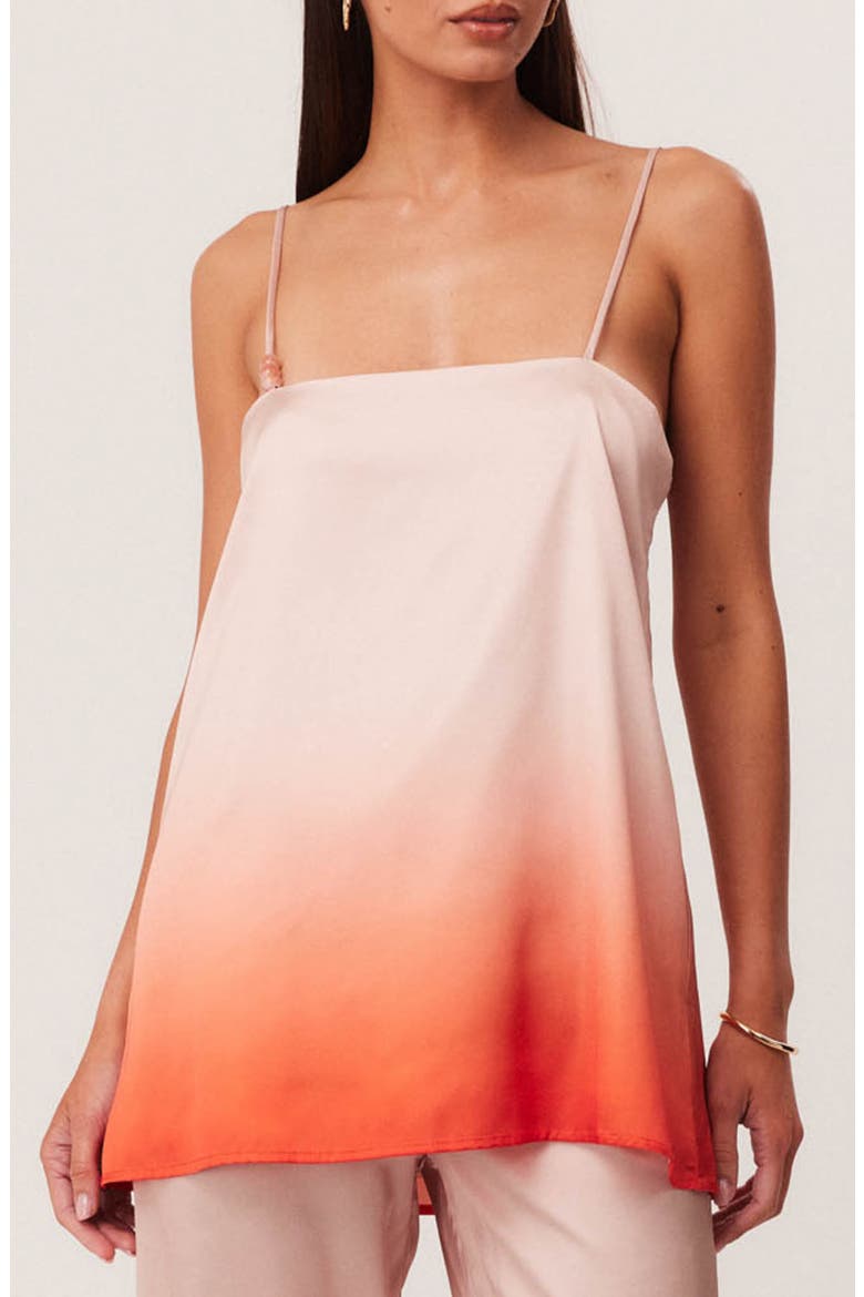 Amaya Long Line Ombré Top, Main, color, PEACH OMBRE