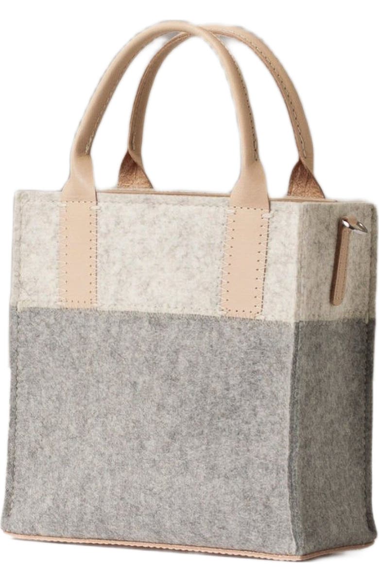 Graf Lantz Jaunt Merino Wool Mini Tote, Alternate, color, Granite / Natural
