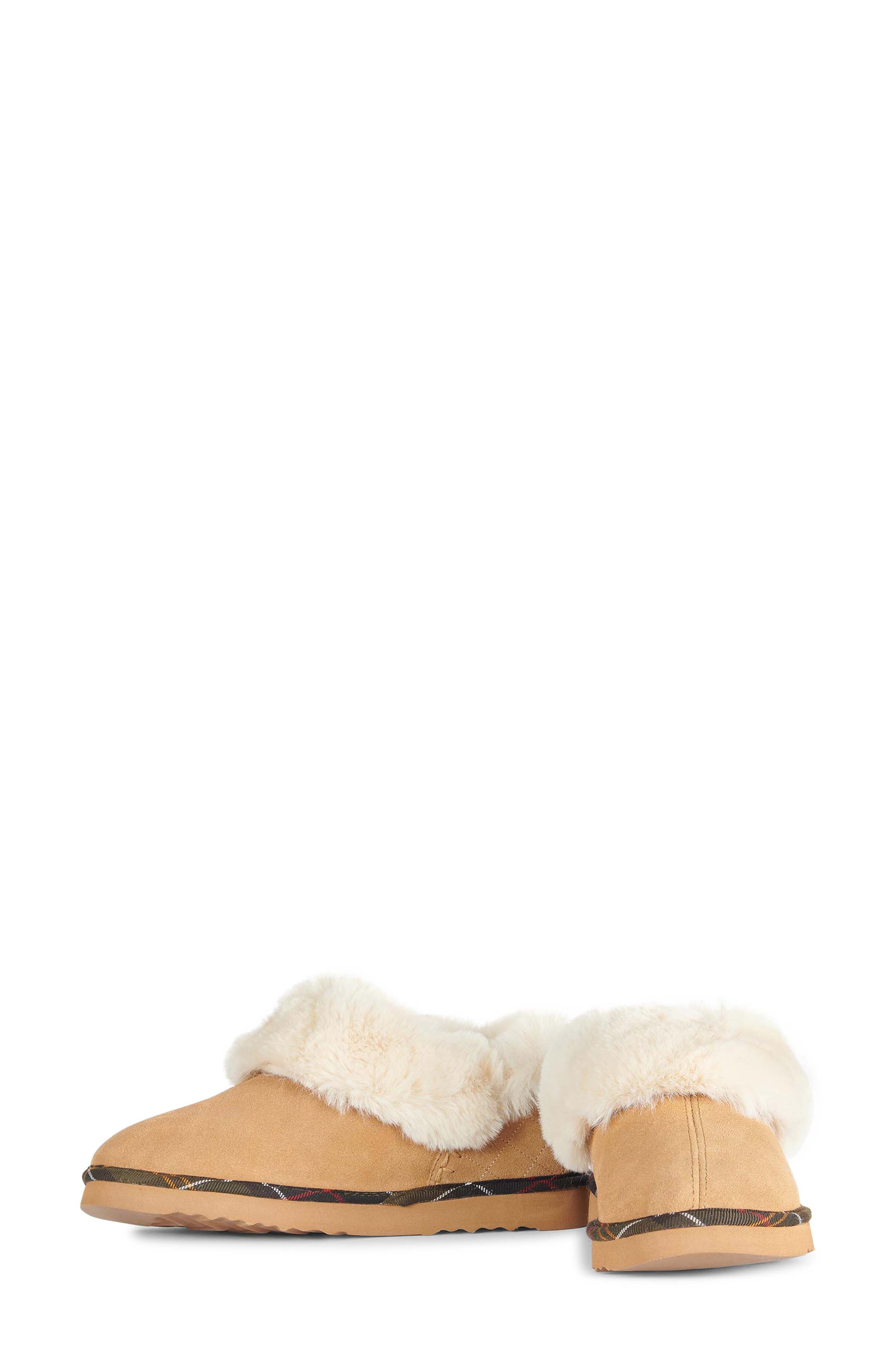 Barbour Nancy Faux Fur Lined Slipper, Alternate, color, 