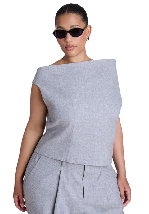 Wide Neck Suiting Top (plus)