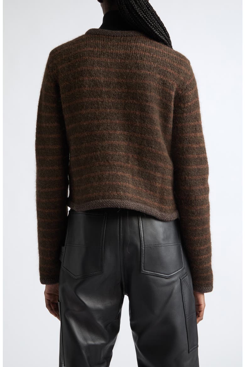 Mack Striped Alpaca Blend Jacket, Alternate, color, FUDGE
