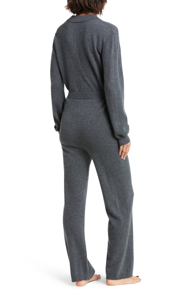 Nordstrom Tie Waist Cashmere Jumpsuit, Alternate, color, 