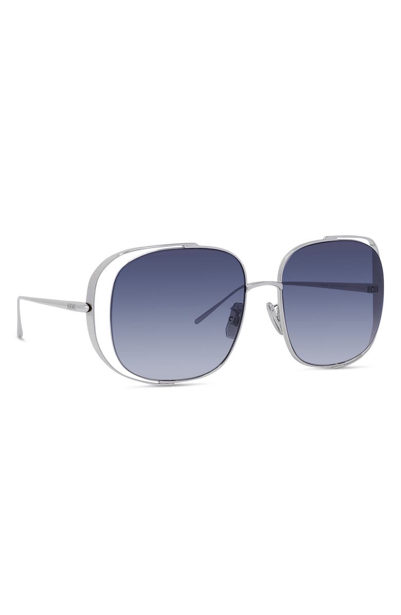 Loewe Signature 57mm Gradient Rectangular Sunglasses, Alternate, color, 