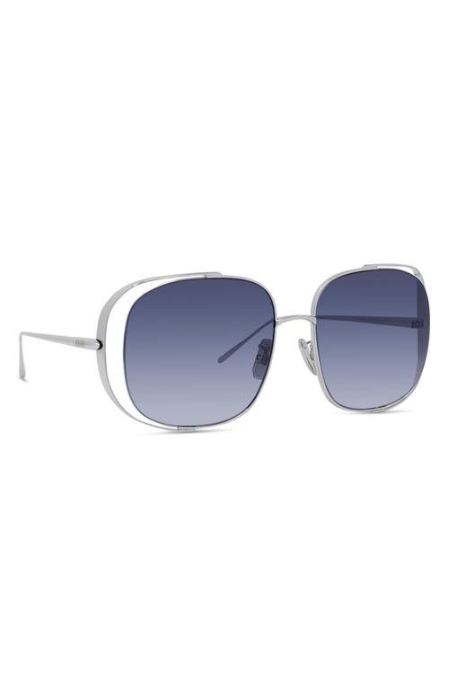 Loewe Signature 57mm Gradient Rectangular Sunglasses In Multi
