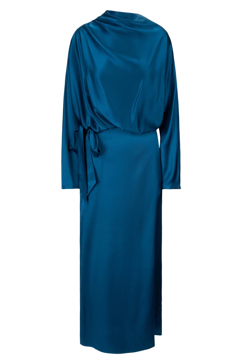 Phoebe Stretch Silk Dress, Main, color, HARBOR