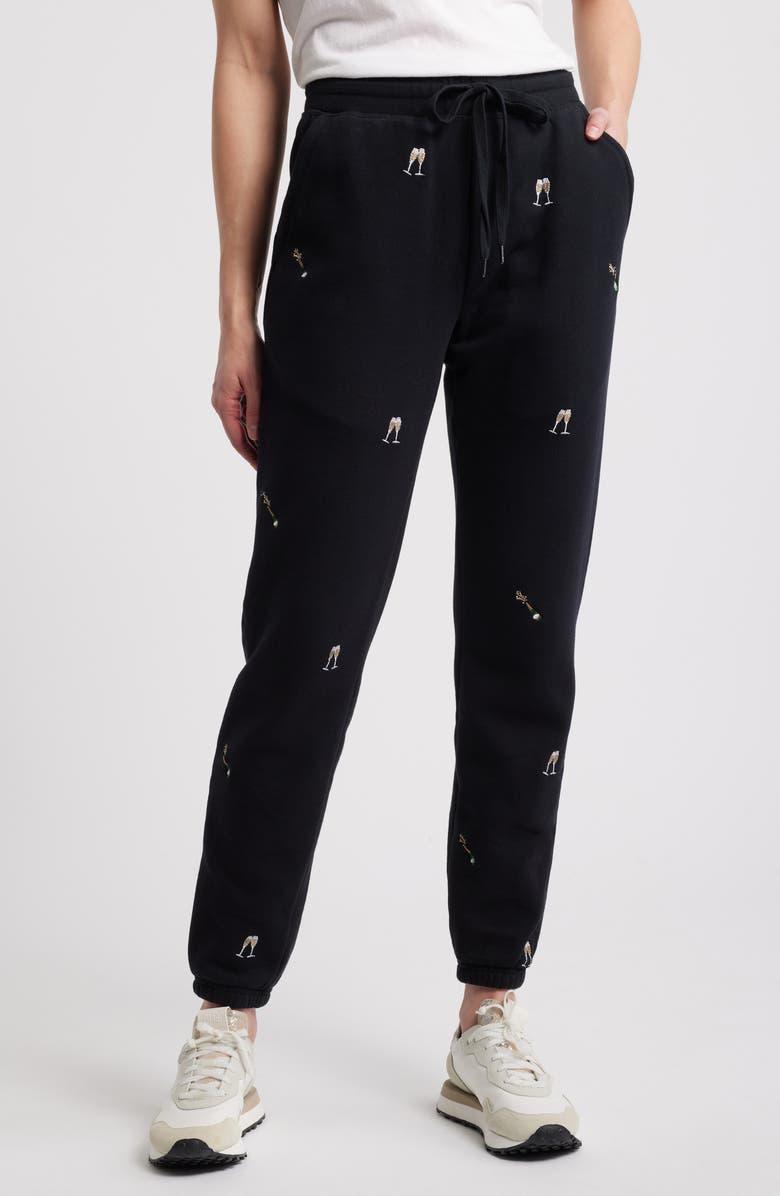 Rails Kingston Champagne Embroidery Cotton Joggers, Main, color, 