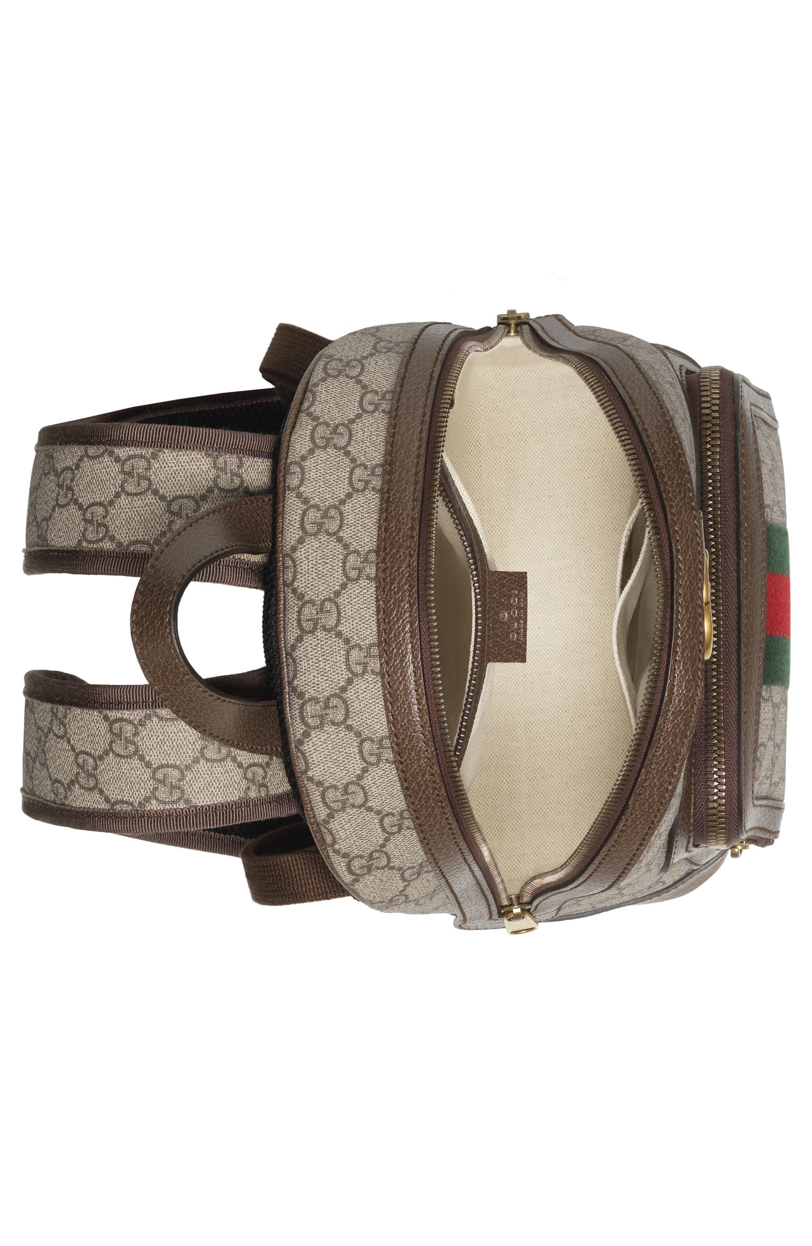 Gucci Small Ophidia GG Supreme Canvas Backpack, Alternate, color, 