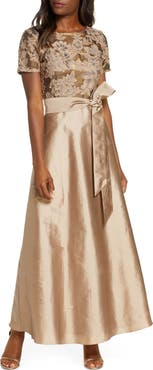 Pisarro Nights Beaded Taffeta Gown