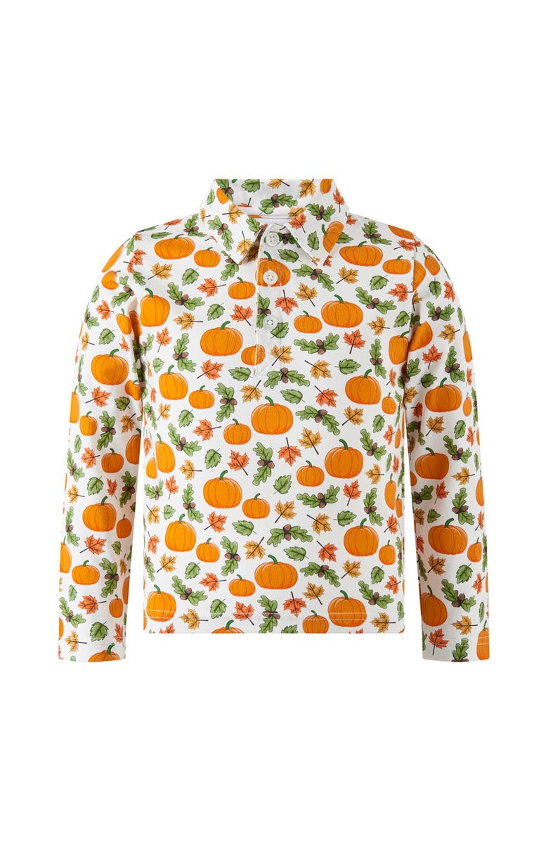 Rachel Riley Pumpkin Polo, Main, color, Orange