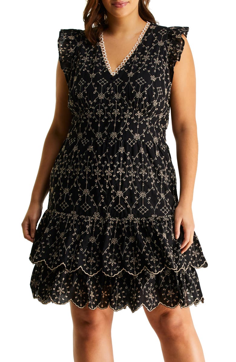 Estelle Bellini Ruffle Minidress, Main, color, 