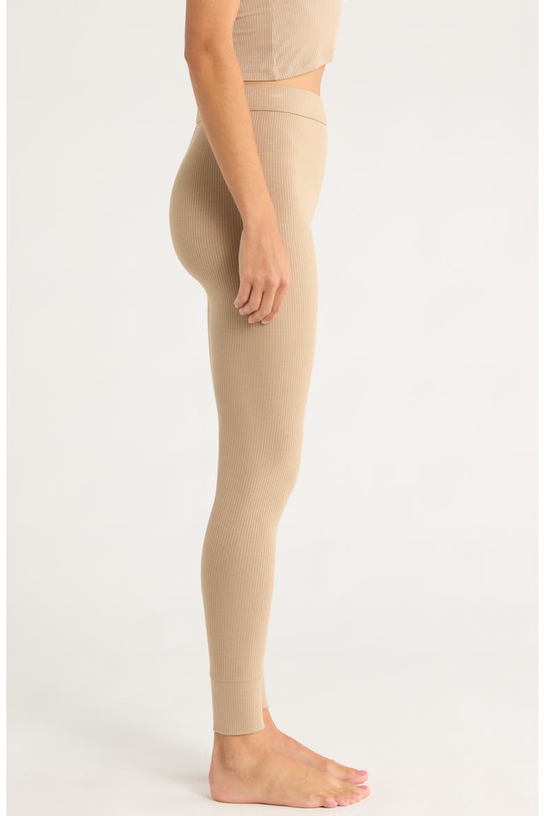 Paloma II Rib High Waist Lounge Leggings, Alternate, color, SILVER TAUPE