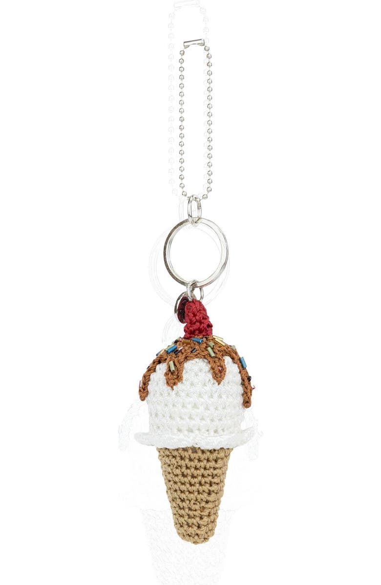 The Sak Yarnicharmz Hand Crochet Dangle - Ice Cream, Alternate, color, Vanilla