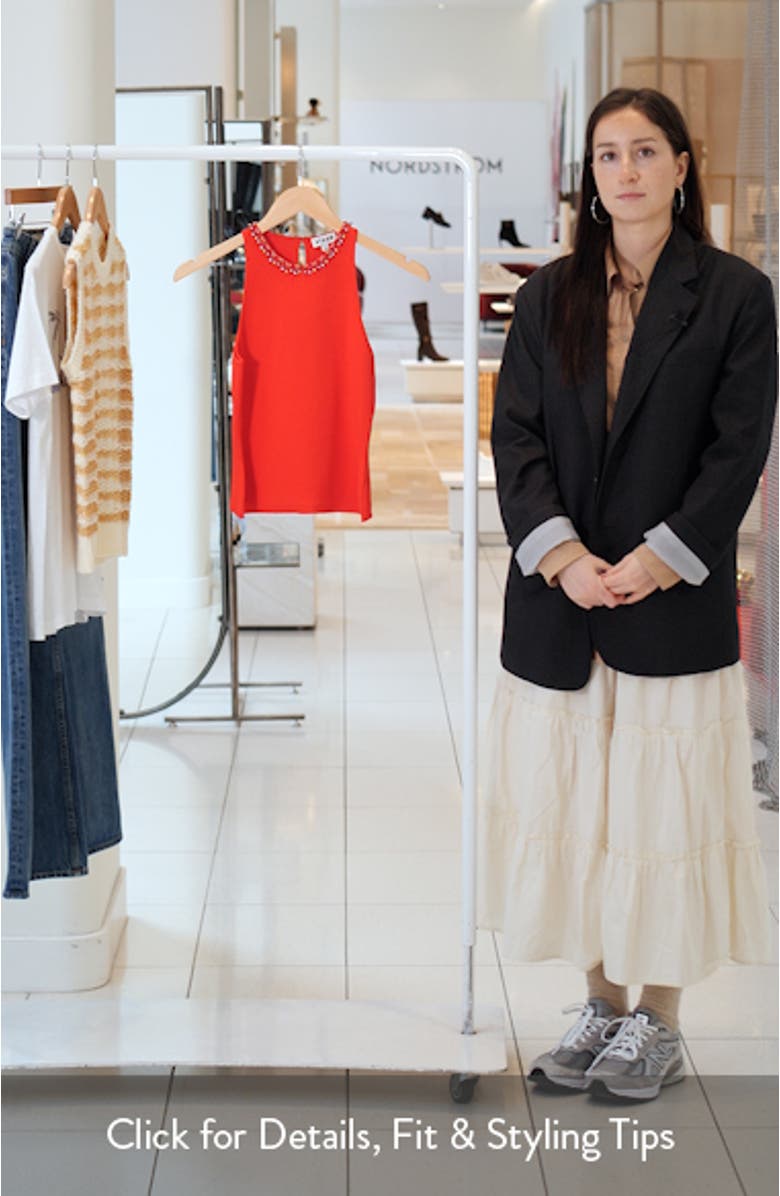 Reina Beaded Jewel Neck Tank, sales video thumbnail