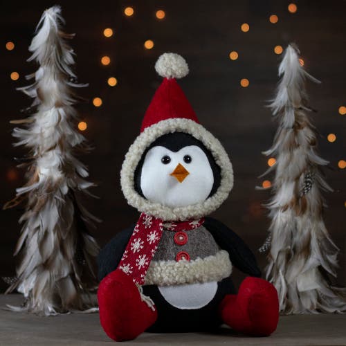 Northlight Sitting Winter Penguin Christmas Figure In Multi