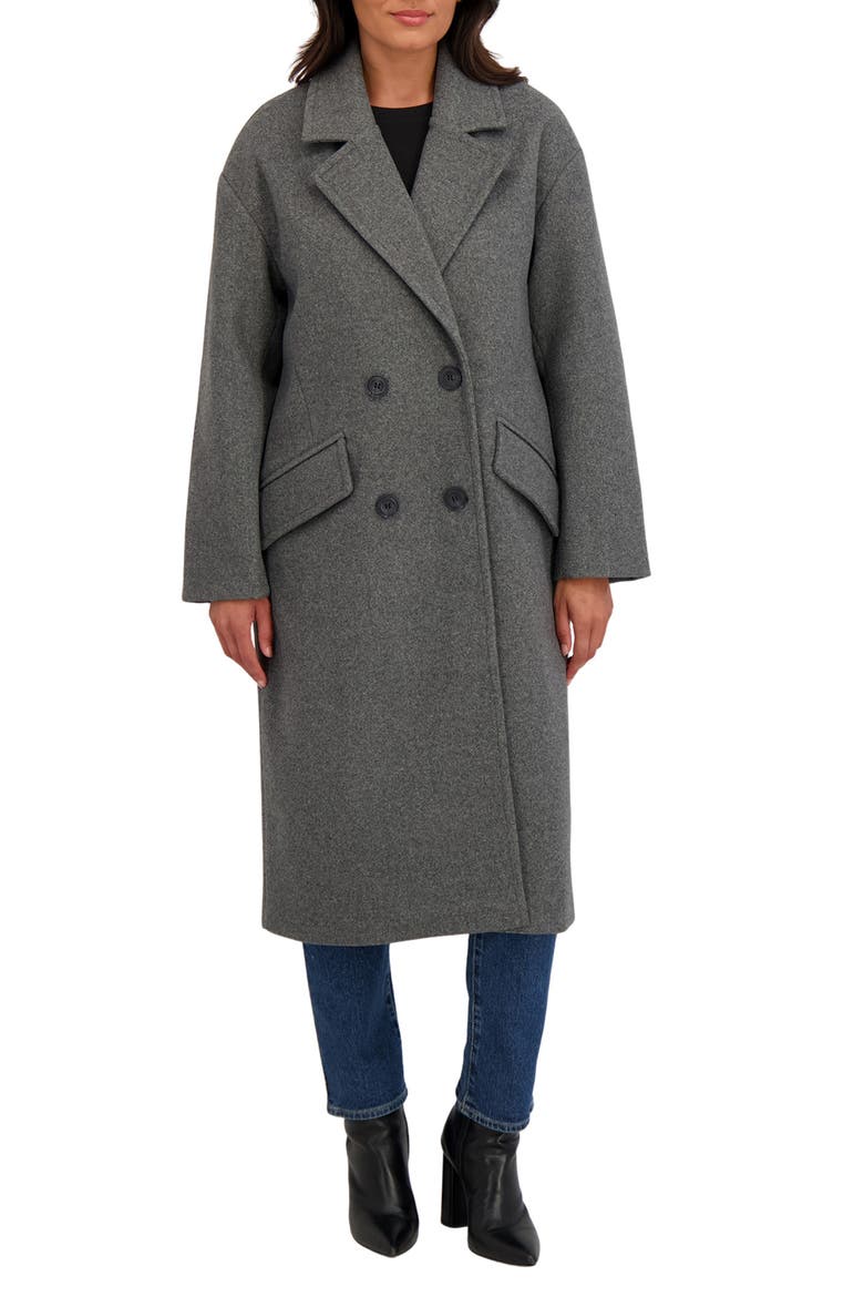 Double Breasted Coat, Main, color, CHARCOAL