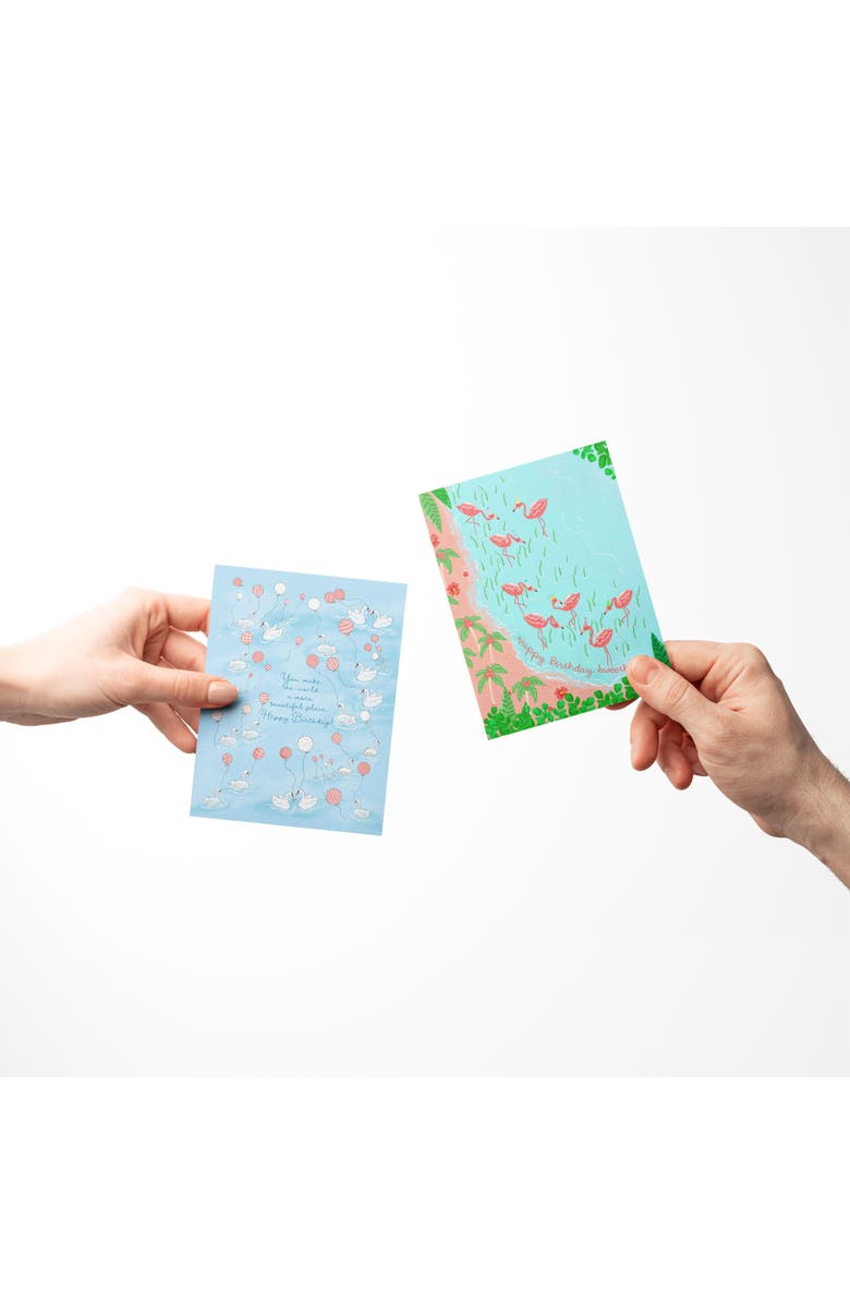 Ramus & Co Birthday Greeting Card Pack Sets (3 ct, Assorted) Horse Party, Swans, Flamingo Party, Alternate, color, Multi-Pack