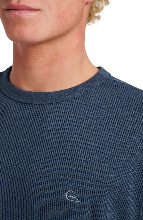 Quiksilver Nelson Long Sleeve Thermal Cotton Blend Pullover In Blue