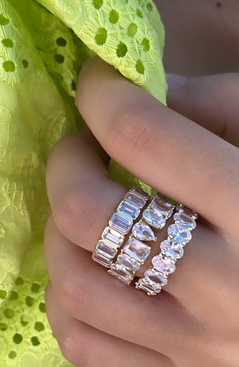 SHYMI Cubic Zirconia Eternity Band, Alternate, color, Silver