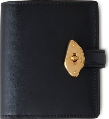 ☆人気☆【MULBERRY】☆LANA COMPACT WALLE.T☆ Mulberry Lana Compact High Gloss Leather Bifold Wallet
