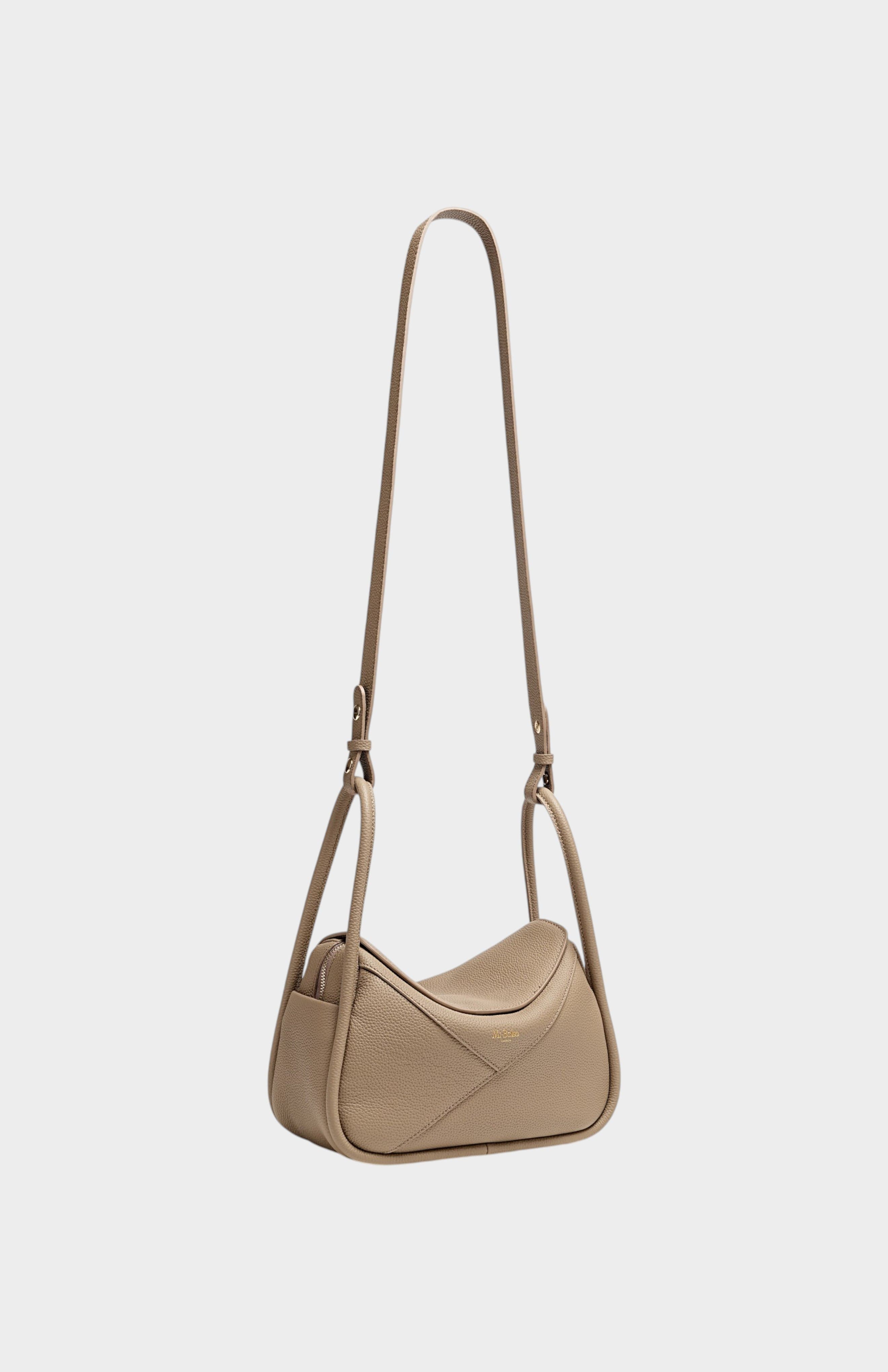 Carnaby Genuine Togo Leather Shoulder Bag, Alternate, color, Grey