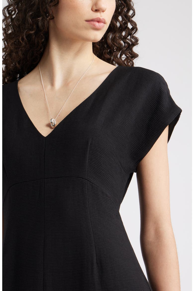 Textured Sheath Midi Dress, Alternate, color, BLACK