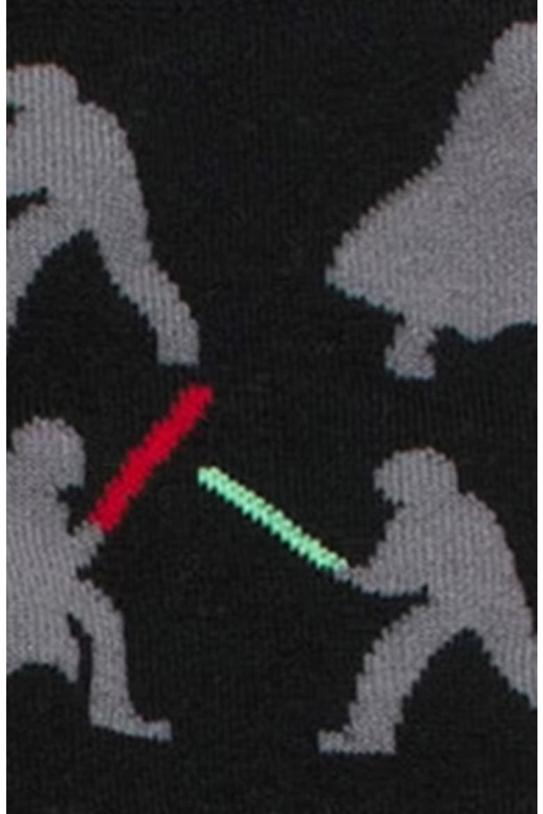 Darth Vader Luke Lightsaber Battle Crew Socks & Lapel Pin Gift Set, Alternate, color, MULTI