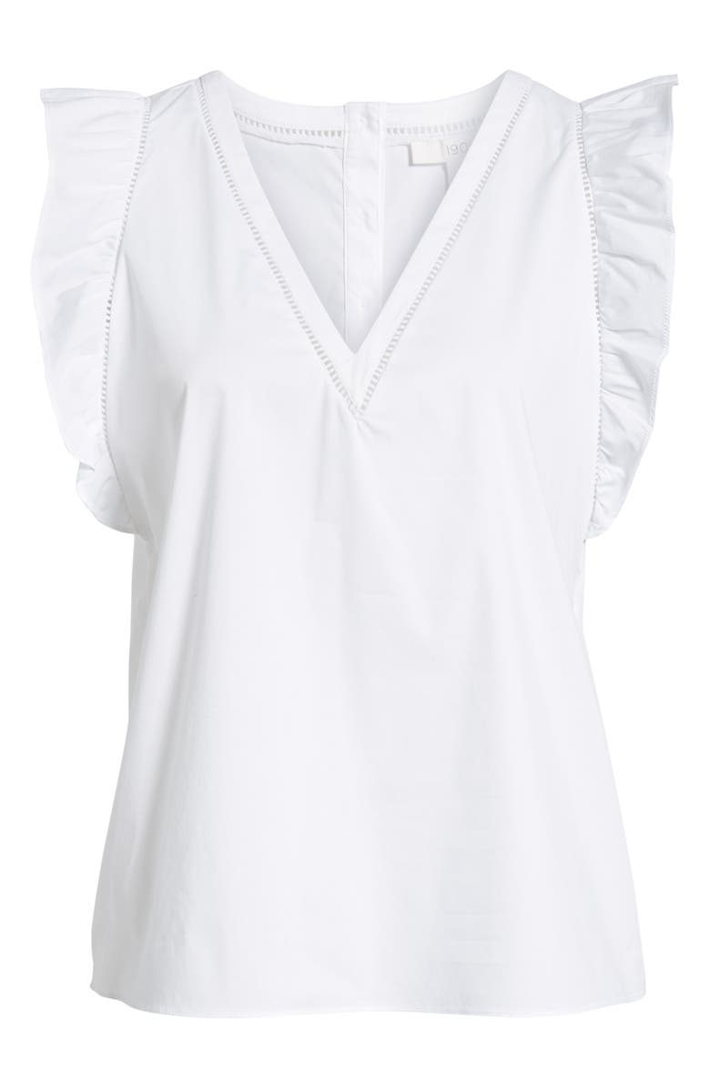 1901 Ruffle Cotton Poplin Blend Top, Alternate, color,
