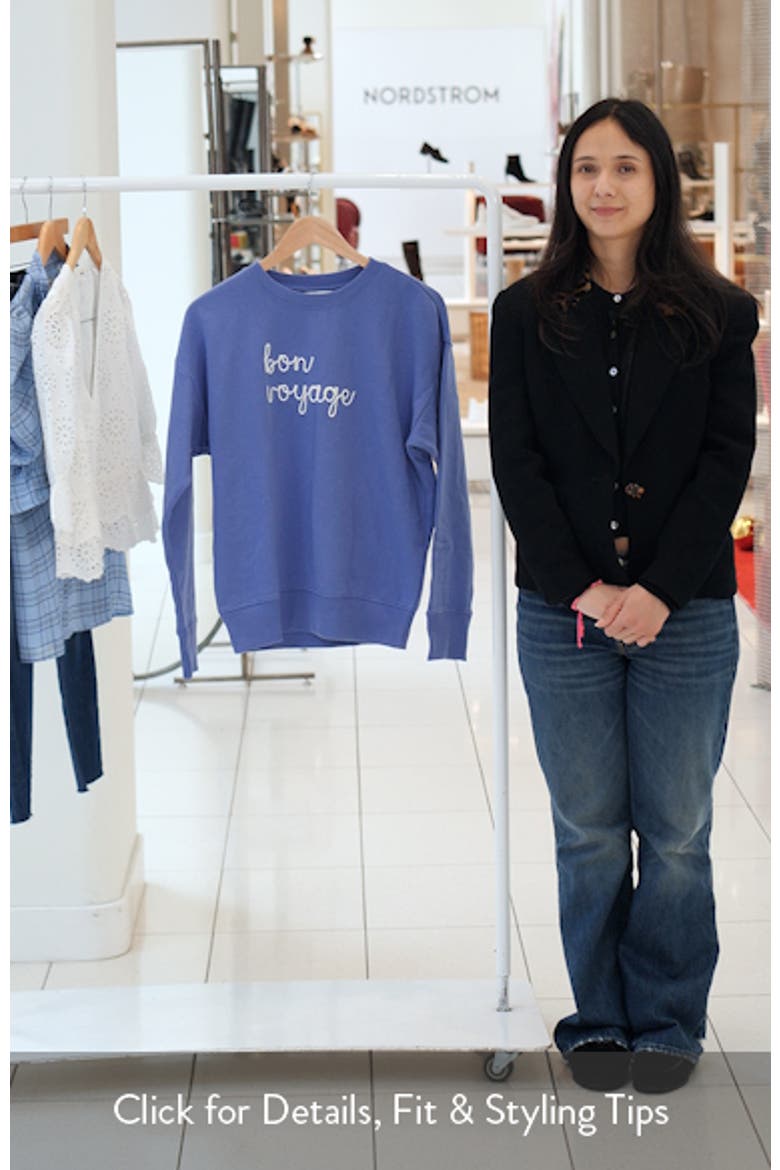 Bon Voyage Embroidered Fleece Sweatshirt video