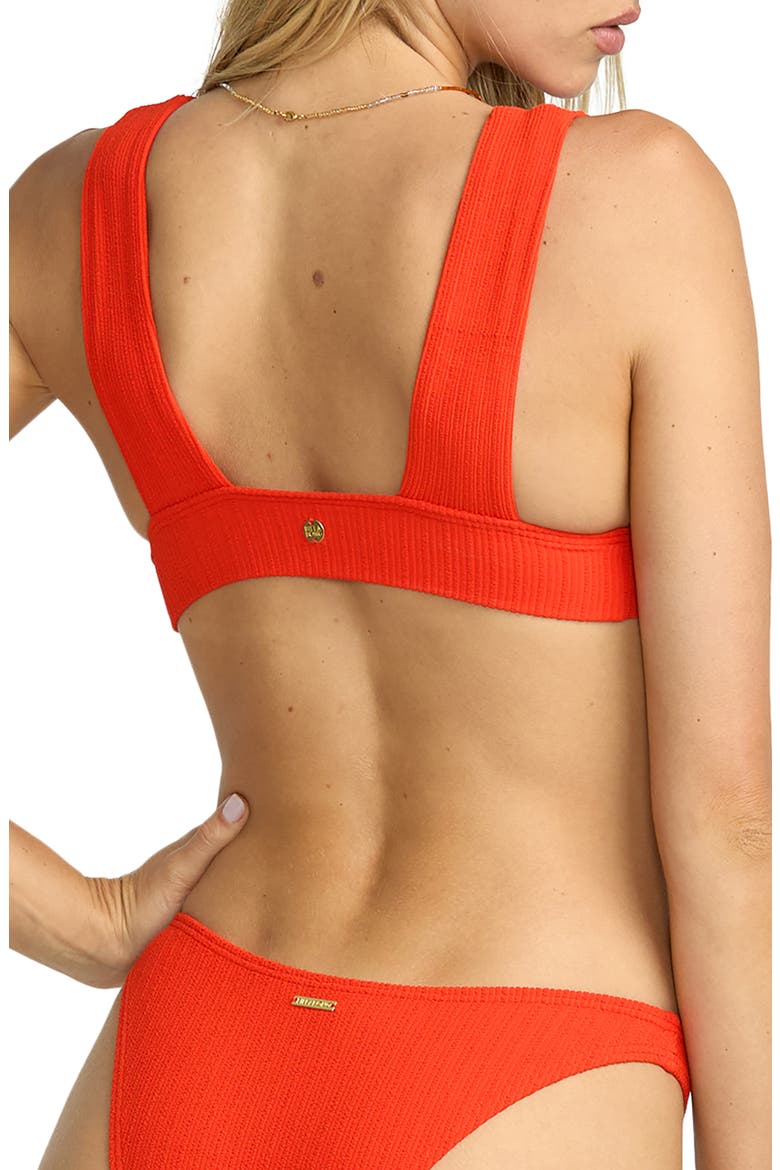 Plunge Bikini Top, Alternate, color, RED ALOHA