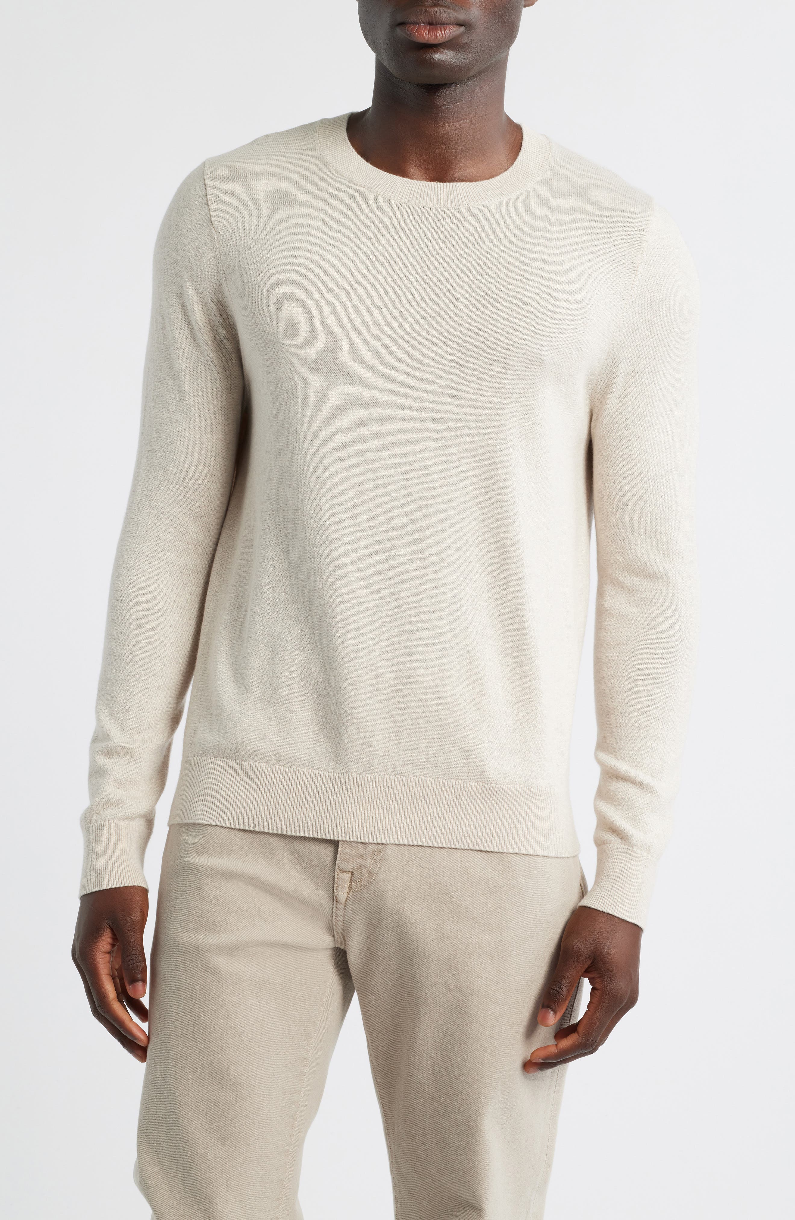 Nordstrom Crewneck Cotton & Cashmere Sweater
