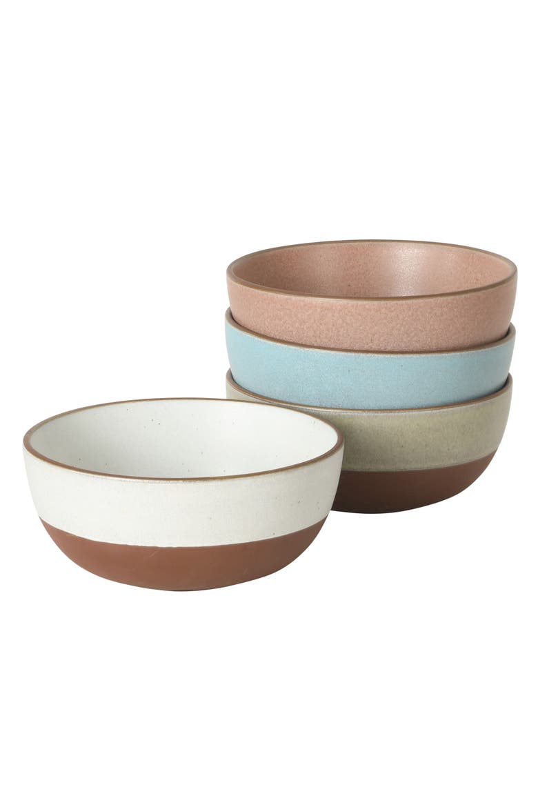 William Crest 4-Piece Reactive Glaze Stoneware Cereal Bowl Set, Alternate, color, Multicolors