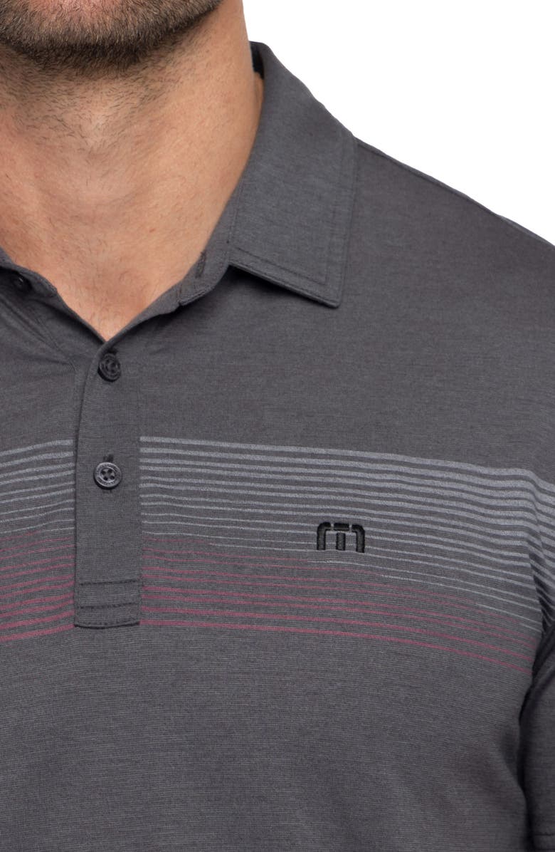 TravisMathew Jungle Expedition Stretch Polo Shirt, Alternate, color, Heather Forged Iron