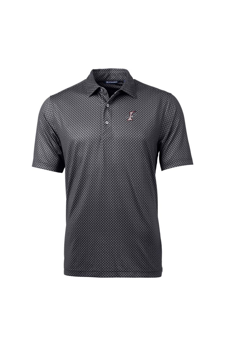 Cutter & Buck Men's Cutter & Buck Black Albuquerque Isotopes Pike Banner Print Stretch Polo, Alternate, color, 