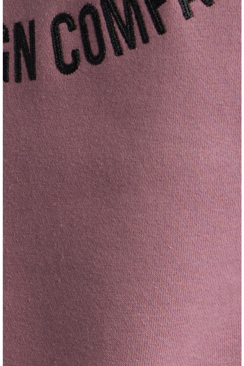 Waterloo Logo Appliqué Crewneck Sweatshirt, Alternate, color, ROSE