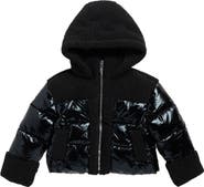 Sam Edelman Kids' Hybrid Faux Shearling & Metallic Quilted Jacket