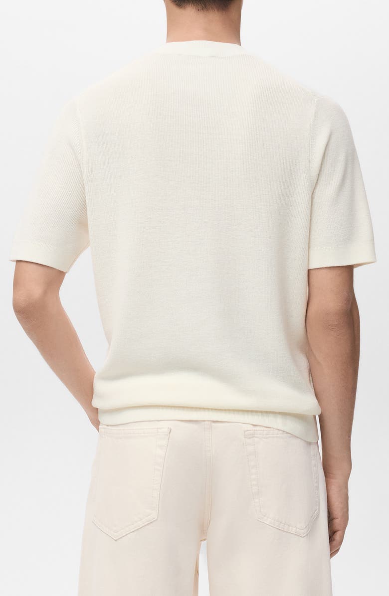 MANGO Knit T-Shirt, Alternate, color, Off White