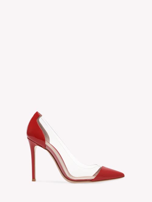 Gianvito Rossi Plexi Pumps In Red