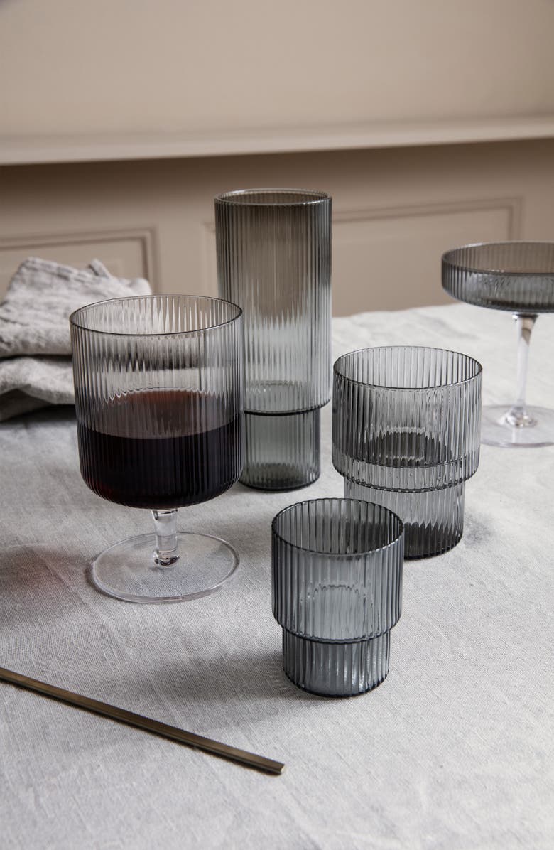 ferm LIVING Set of 4 Ripple Glasses, Alternate, color, 