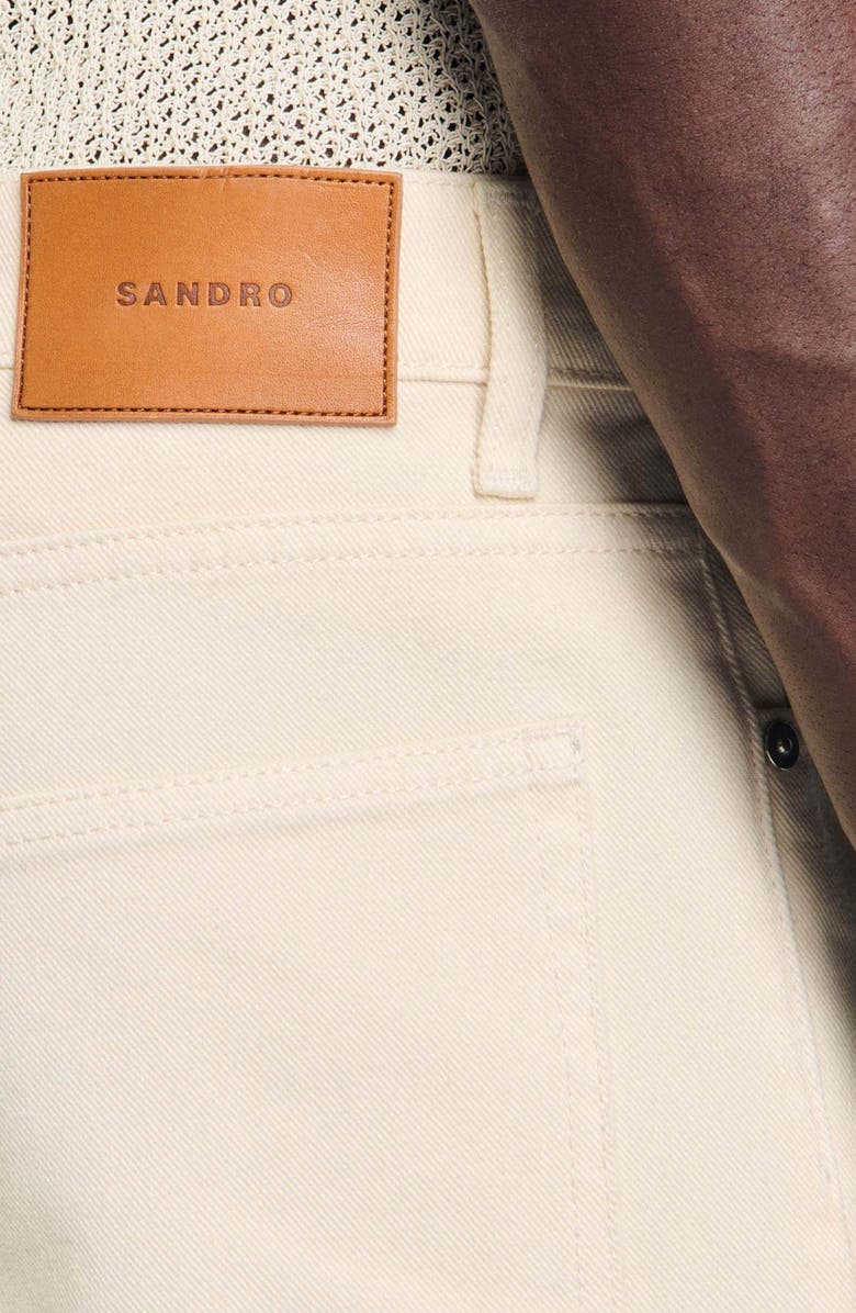 SANDRO Cotton jeans, Alternate, color, Ecru