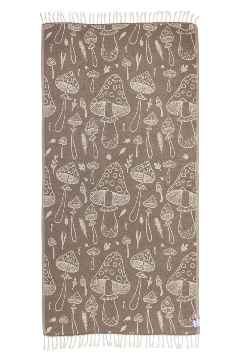 Mushroom Sand Resistant Organic Turkish Towel, Main, color, Brown