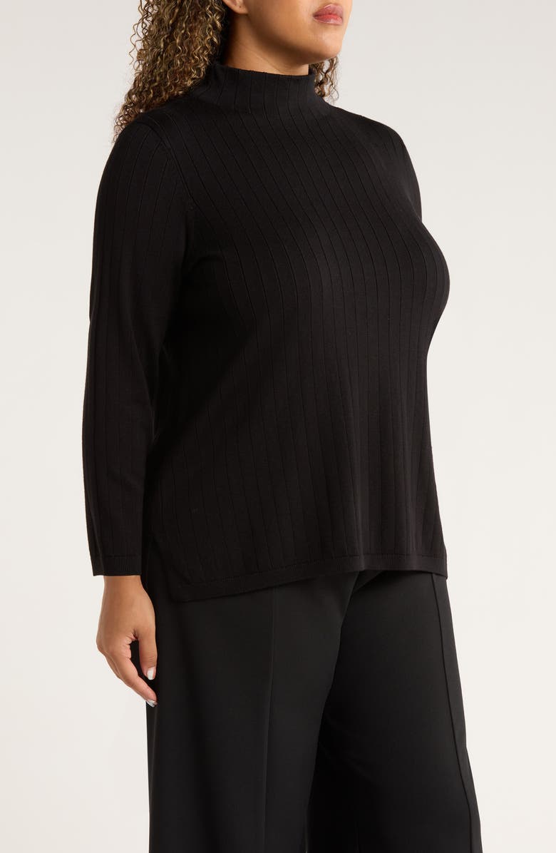 Jones New York Funnel Neck Wide Rib Sweater, Alternate, color,