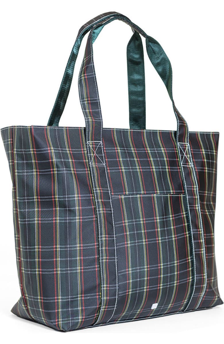 TRVL Design Cambridge Plaid Jumbo Tote, Alternate, color, Navy